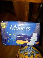 By Pieces Modess/Napkin All Night Blue With Wings
