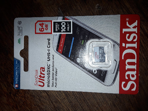64GB San Disk Ultra MicroSDXC Memory Card Speed Up To 100MB/s**