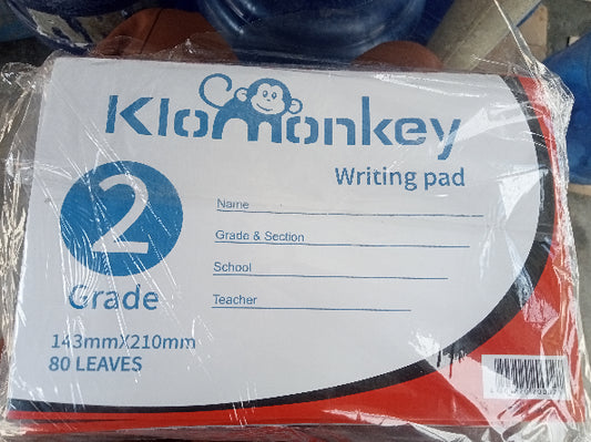 80 Leaves KloMonkey Grade 2 Writing Pad