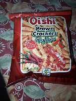 24g Oishi Prawn Crackers Spicy