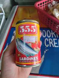 155g 555 Hot Sardines In Tomato Sauce