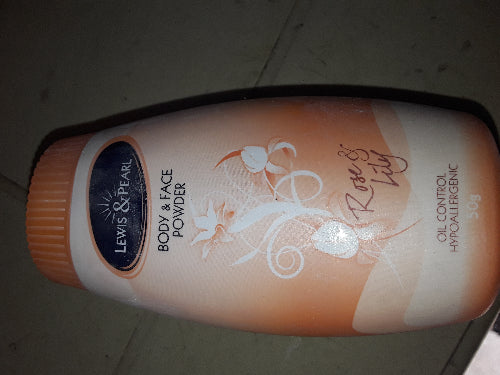 50g Lewis & Pearl Body & Face Powder Rose & Lily