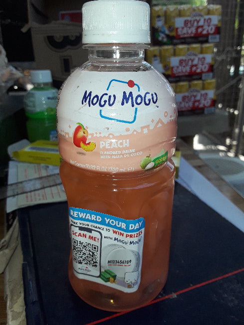 320ml Mogu Mogu Peach with nata de coco