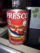 155g Presco Hot Sardines In Tomato Sauce