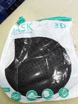 3D Black Disposable Protective Face Mask