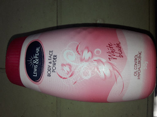 50g Lewis & Pearl Body & Face Powder White Blush