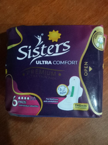 (6 Pads) By PACK Sisters Utra Comfort With Wings