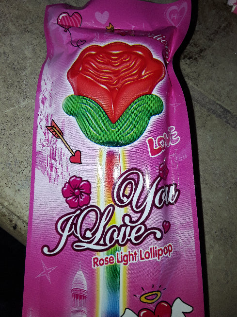 10g I love you Rose Light Lollipop