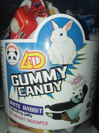 10g 4D WHITE RABBIT  Gummy Candy