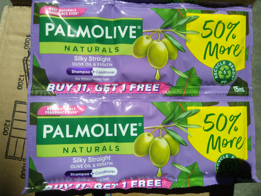 15ml Palmolive Naturals Silky Straight Shampoo